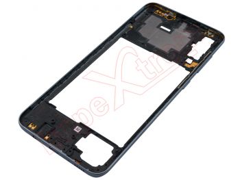 Carcasa frontal / chasis intermedio con marco negro para Samsung Galaxy A70, SM-A705F